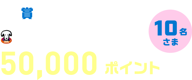 A賞 WAON POINT 50,000ポイント 10名さま