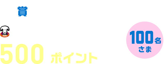 C賞 WAON POINT 500ポイント 100名さま