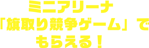 ミニアリーナ「旗取り競争ゲーム」でもらえる!