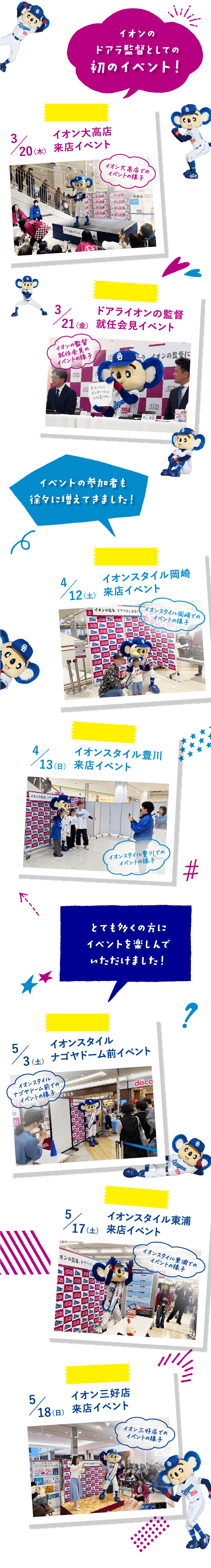 3月～5月ドアラさんの活躍 写真